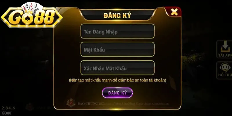 Xác nhận đăng ký Go88 theo yêu cầu